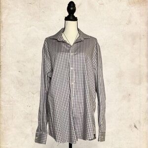 Tommy Hilfiger Blue and White Plaid Shirt